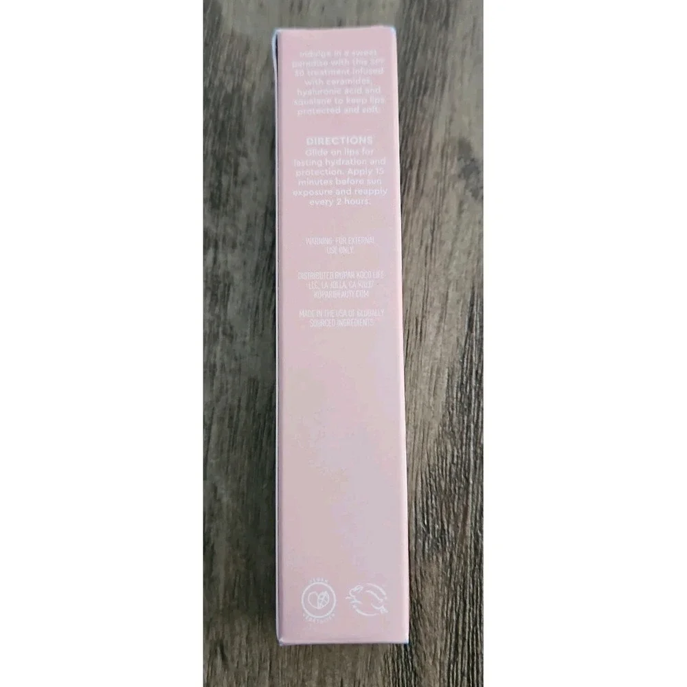 NIB Kopari Lip Love Moisture Balm Full Size 0.52 oz Watermelon w/ SPF 30